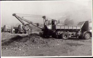 Camion Roman pe șantier la Boiștea, 1979