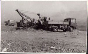 Camion Roman pe șantier la Boiștea, 1979