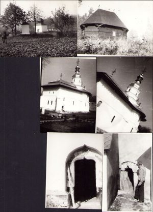 Lot de 6 poze cu biserica din Boiștea, perioada comunistă