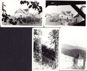Lot de 4 poze cu cetatea Râșnov, 1971
