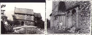 Lot de 2 poze cu biserica săsească din Cisnădioara, 1965
