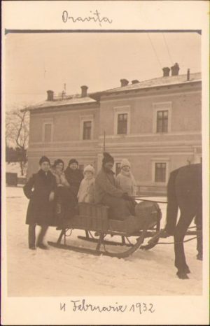 Sanie cu cai, Oravița, 1932
