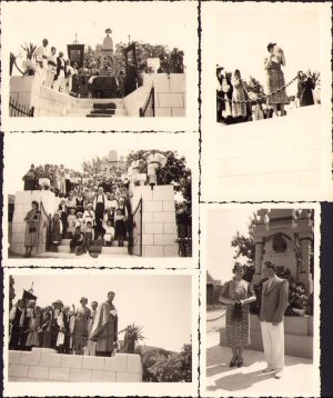 Lot de cinci fotografii, ceremonial la monumentul eroilor din Blandiana, județul Alba, post 1935