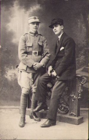 Elev militar român, 1920, studio Krauss, Craiova