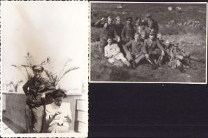 Lot de 2 poze cu comunistul român Mihai Burcă, comandant de batalion în Brigăzile Internaționale din timpul războiului civil din Spania din anii 1936-1939, ulterior locțiitor politic al Diviziei "Tudor Vladimirescu" și adjunct al ministrului Apărării Naționale din România. Două fotografii din timpul Războiului Civil din Spania