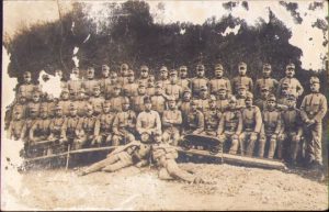 Pontonieri austro-ungari, fotografie trimisă la Găvojdia, județul Timiș