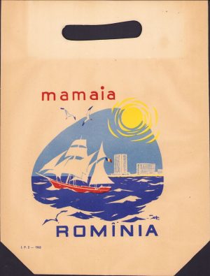 Pungă din hârtie cu reclamă Mamaia, 1963, perioada comunistă