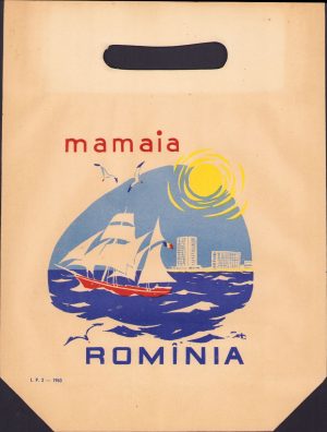 Pungă din hârtie cu reclamă Mamaia, 1963, perioada comunistă