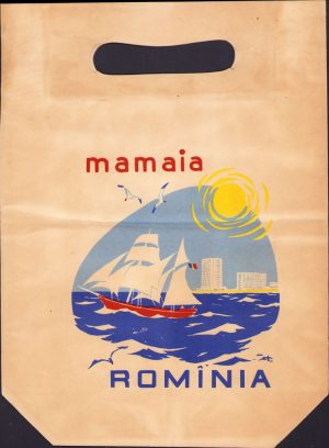 Pungă din hârtie cu reclamă Mamaia, 1963, perioada comunistă
