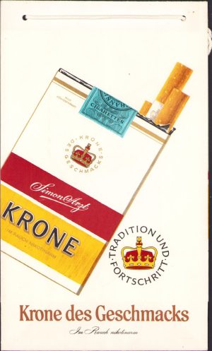 Pungă din hârtie cu reclamă la țigări "Krone"