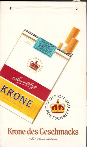 Pungă din hârtie cu reclamă la țigări "Krone"