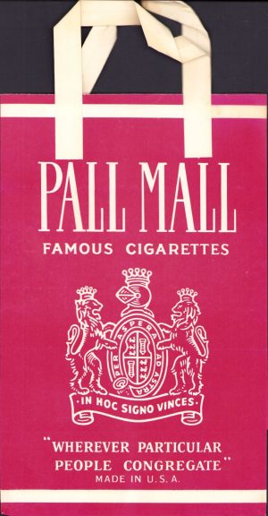 Pungă din hârtie cu reclamă la țigări "Pall Mall"