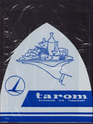 Pungă din plastic cu reclamă TAROM, perioada comunistă