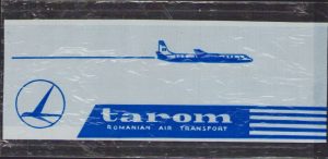 Pungă din plastic cu reclamă TAROM, perioada comunistă