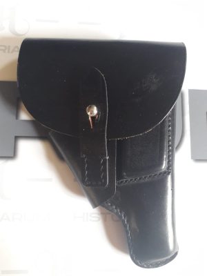 Toc german din piele neagră pentru pistol Walther