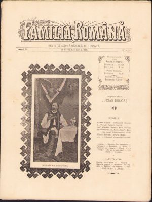 Familia română, numărul 6, anul 1, 1908, Budapesta, proprietar-editor Lucian Bolcaș