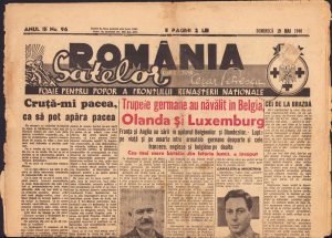 România Satelor, foaie pentru popor a Frontului Renașterii Naționale, 96/1940