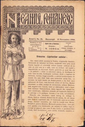 Neamul românesc, 54/1906, anul I, director Nicolae Iorga