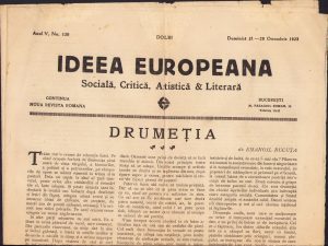Ideea europeană socială, critică, artistică și literară, continuă Noua Revistă Română, 130/1923