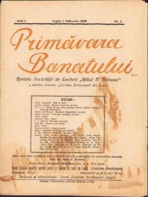 Primăvara Banatului, 4/1929, Lugoj, anul I
