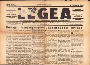 Legea, ziar de publicațiuni legale, informațiuni judiciare și jurisprudență, București, 44/1936