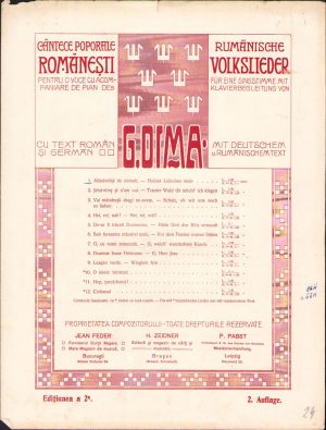 Partitură Mândruliță de demult, Gheorghe Dima