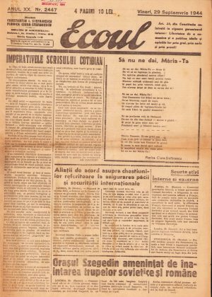 Ecoul, 2447/1944, Timișoara