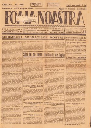 Foaia noastră, 945/1944, Timișoara