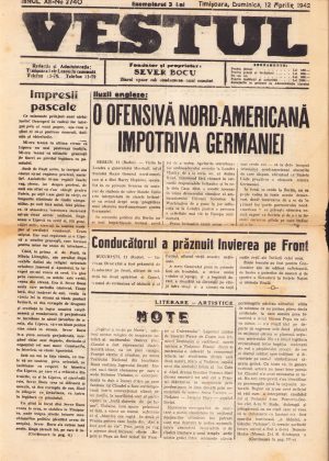Vestul, 2740/1942, Timișoara