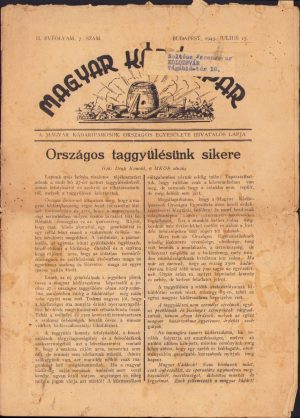 Magyar kádáripar, 7/1943, Budapest