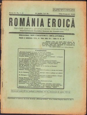 România Eroică, 1-4/1939, Cluj