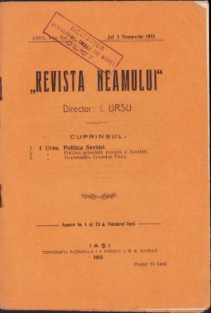 Revista Neamului, nr. 3/1915, Iași