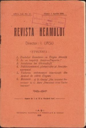 Revista Neamului, nr. 13/1916, Iași