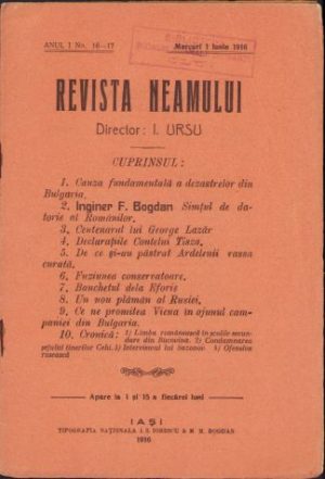 Revista Neamului, nr. 16-17/1916, Iași