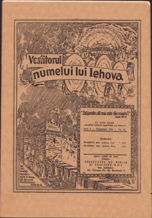 Vestitorul numelui lui Iehova, 10/1934