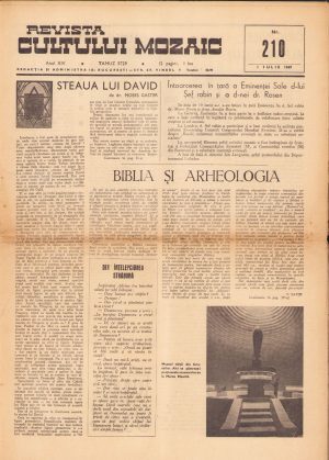 Revista cultului mozaic, 210/1969