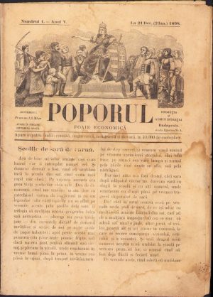 Poporul Foaie economică, 1/1898, Budapesta, Lucian Bolcaș