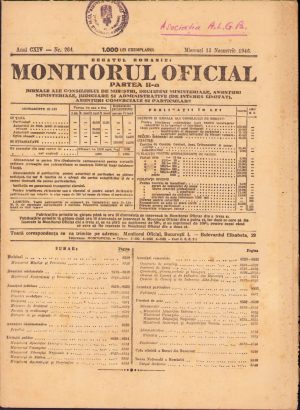 Monitorul Oficial, 264/13 noiembrie 1946, partea a II-a