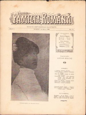 Familia română, numărul 7, anul 1, 1908, Budapesta, proprietar-editor Lucian Bolcaș
