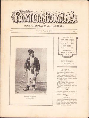 Familia română, numărul 27, anul 1, 1908, Budapesta, proprietar-editor Lucian Bolcaș