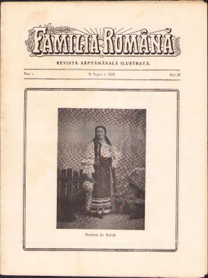Familia română, numărul 28, anul 1, 1908, Budapesta, proprietar-editor Lucian Bolcaș