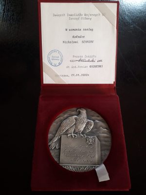 Plachetă cu cutie pentru veteran din Al Doilea Război Mondial, Polonia, Zwiazek Inwalidow Wojennych RP