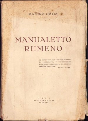 Manualetto rumeno de Ramiro Ortiz, 1936, Editura "Bucovina", București