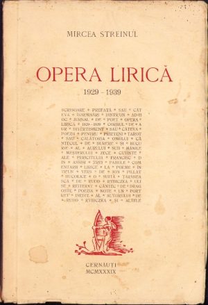 Mircea Streinul, Opera lirică 1929-1939