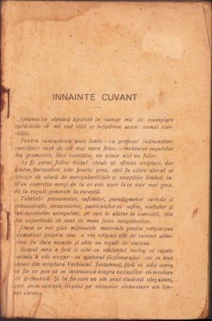 Grammatica ebraică - manual pentru studenții teologi