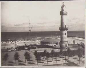 Lighthouse at Warnemünde, ca WW2 period