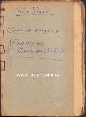 Curs de estetică. Problema originalității de Tudor Vianu