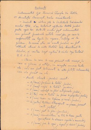 Lista jucăriilor captură de război din URSS distribuite copiilor ofițerilor Flotei 1 Aerostație București în anul 1942 cu prilejul Crăciunului