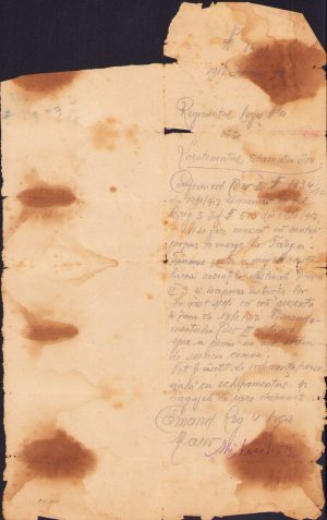 Ordin Regimentul 4 Argeș către un ofițer pentru a instrui recruții Diviziei a III-a la Târgu Frumos, ianuarie 1917, semnat olograf de comandant