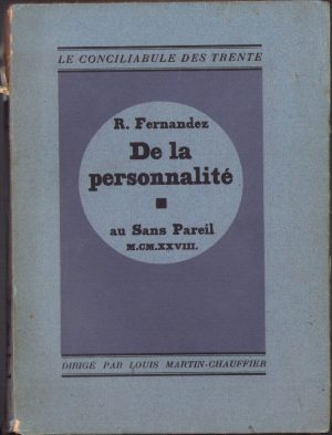 De la personalité. au Sans Pareil par R. Fernandez, 1928